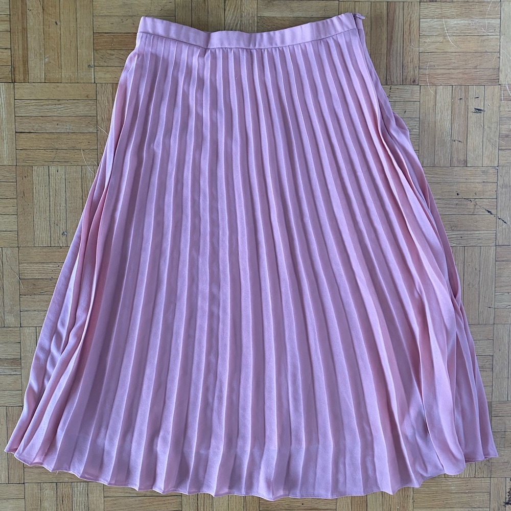 Pink Pleated Skirt from Mendocino (Small)